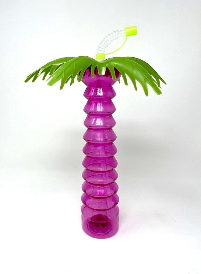 LED Light Up Palm Tree Luau Yard Party Cups - 2 Pack - 16 OZ, Pink, Blue, Green - Light Up Tumbler With Straw - For Margaritas, Frozen Drinks, Kids Parties - Image 4